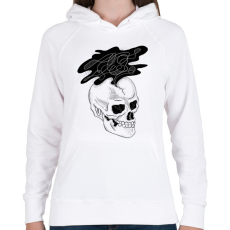 PRINTFASHION Overthink - Női kapucnis pulóver - Fehér