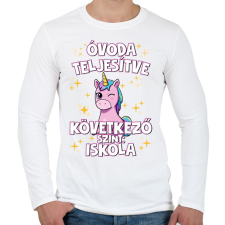 PRINTFASHION Óvoda teljesítve - Férfi hosszú ujjú póló - Fehér férfi póló