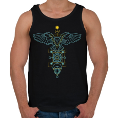 PRINTFASHION owl joga - Férfi atléta - Fekete