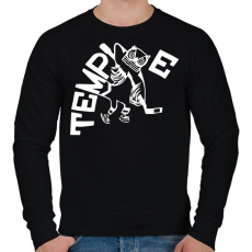 PRINTFASHION Owl temple hockey - Férfi pulóver - Fekete