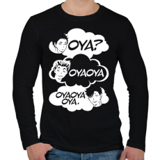 PRINTFASHION Oya? Oya Oya! - Férfi hosszú ujjú póló - Fekete