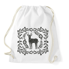PRINTFASHION Őz az erdőben - Sportzsák, Tornazsák - Fehér tornazsák