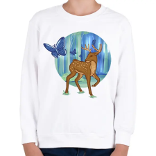 PRINTFASHION Őzike - Gyerek pulóver - Fehér gyerek pulóver, kardigán