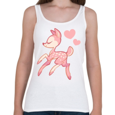 PRINTFASHION Őzike - Női atléta - Fehér női trikó