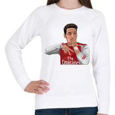 PRINTFASHION Özil - Női pulóver - Fehér női pulóver, kardigán