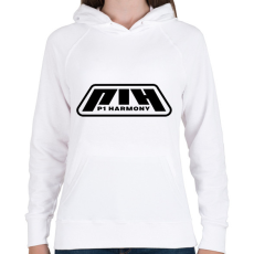 PRINTFASHION P1 Harmony Black - Női kapucnis pulóver - Fehér