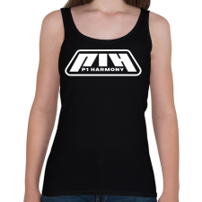 PRINTFASHION P1 Harmony White - Női atléta - Fekete női trikó