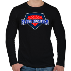 PRINTFASHION PABLO ESCOBAR - Férfi hosszú ujjú póló - Fekete