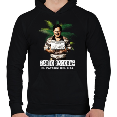 PRINTFASHION pablo escobar - Férfi kapucnis pulóver - Fekete