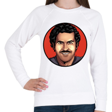 PRINTFASHION Pablo Escobar - Női pulóver - Fehér női pulóver, kardigán