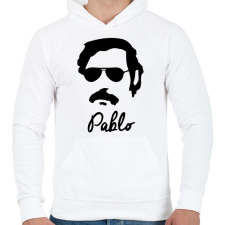 PRINTFASHION Pablo - Férfi kapucnis pulóver - Fehér férfi pulóver, kardigán