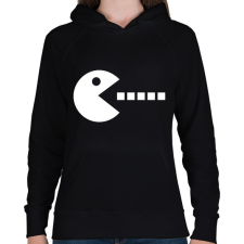 PRINTFASHION Pac-man - páros - Női kapucnis pulóver - Fekete női pulóver, kardigán