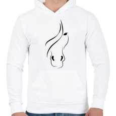 PRINTFASHION Pacifej - Férfi kapucnis pulóver - Fehér