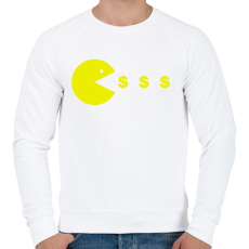 PRINTFASHION Pacman - Férfi pulóver - Fehér