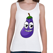 PRINTFASHION Padlizsán  - Női atléta - Fehér női trikó