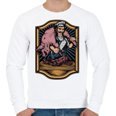 PRINTFASHION Paint of Hentes - Férfi pulóver - Fehér