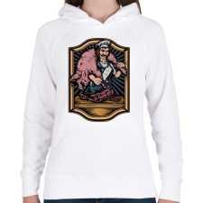 PRINTFASHION Paint of Hentes - Női kapucnis pulóver - Fehér női pulóver, kardigán