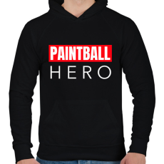 PRINTFASHION PAINTBALL HERO - Férfi kapucnis pulóver - Fekete