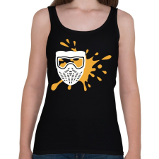 PRINTFASHION Paintball - Női atléta - Fekete női trikó