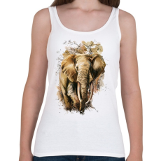 PRINTFASHION Painted Elephant - Női atléta - Fehér