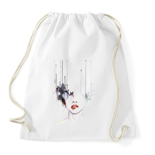 PRINTFASHION Painted Girl - Sportzsák, Tornazsák - Fehér tornazsák