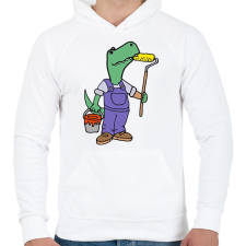 PRINTFASHION Painter crock - Férfi kapucnis pulóver - Fehér férfi pulóver, kardigán