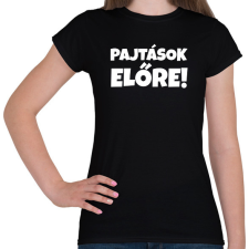 PRINTFASHION PAJTÁSOK ELŐRE - Női póló - Fekete női póló