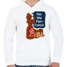 PRINTFASHION Palatsinta - Férfi kapucnis pulóver - Fehér