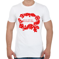 PRINTFASHION Pálinka dal páros minta #1 - Férfi póló - Fehér