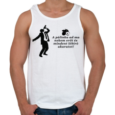 PRINTFASHION pálinka - Férfi atléta - Fehér atléta, trikó