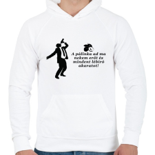 PRINTFASHION pálinka - Férfi kapucnis pulóver - Fehér férfi pulóver, kardigán
