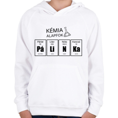 PRINTFASHION Pálinka kémia alapfok - Gyerek kapucnis pulóver - Fehér