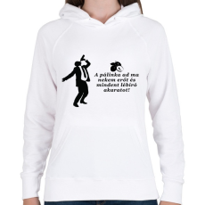 PRINTFASHION pálinka - Női kapucnis pulóver - Fehér