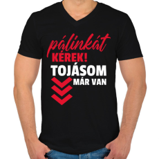 PRINTFASHION Pálinkát kérek! - Férfi V-nyakú póló - Fekete