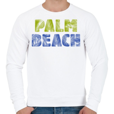 PRINTFASHION PALM BEACH - Férfi pulóver - Fehér férfi pulóver, kardigán