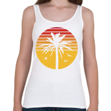 PRINTFASHION Pálmafa - Női atléta - Fehér női trikó