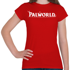 PRINTFASHION Palworld - fehér - Női póló - Piros