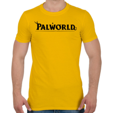 PRINTFASHION Palworld - fekete - Férfi póló - Sárga