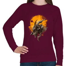 PRINTFASHION Páncélos sárkány - Női pulóver - Bordó