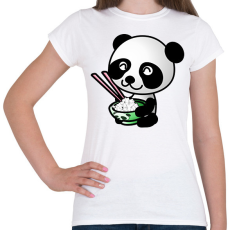 PRINTFASHION Panda diétázik - Női póló - Fehér