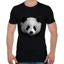 PRINTFASHION panda (fekete-fehér újság) - Férfi póló - Fekete férfi póló