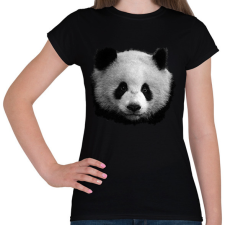 PRINTFASHION panda (fekete-fehér újság) - Női póló - Fekete női póló