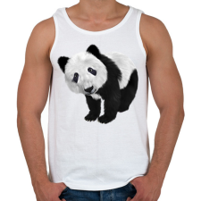 PRINTFASHION Panda - Férfi atléta - Fehér atléta, trikó