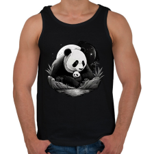 PRINTFASHION panda - Férfi atléta - Fekete atléta, trikó