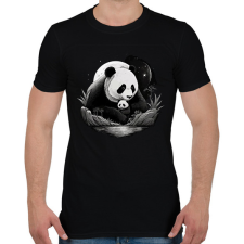 PRINTFASHION panda - Férfi póló - Fekete férfi póló