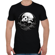 PRINTFASHION panda - Férfi póló - Fekete férfi póló