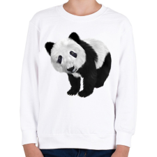 PRINTFASHION Panda - Gyerek pulóver - Fehér gyerek pulóver, kardigán