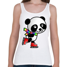 PRINTFASHION Panda korcsolyázik  - Női atléta - Fehér