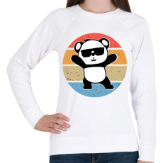 PRINTFASHION Panda Love - Női pulóver - Fehér