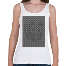 PRINTFASHION Panda - Női atléta - Fehér női trikó